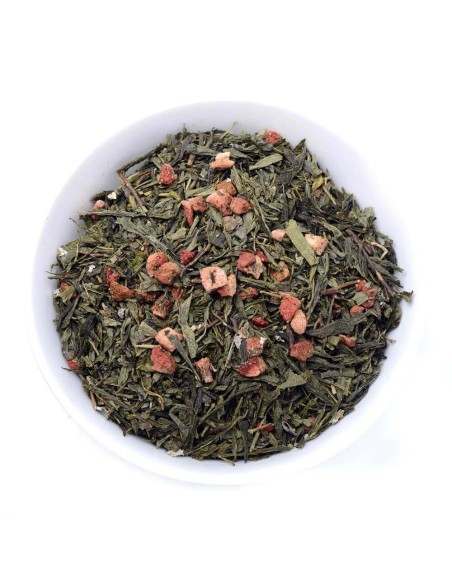 cuenco de Té Champán con Fresas