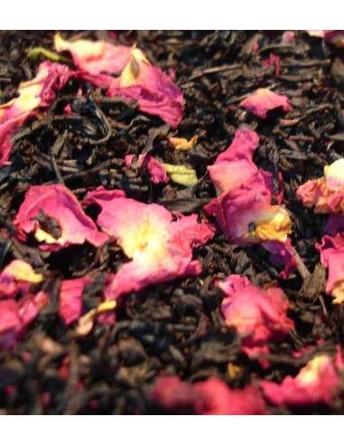 Té negro rosas rojas