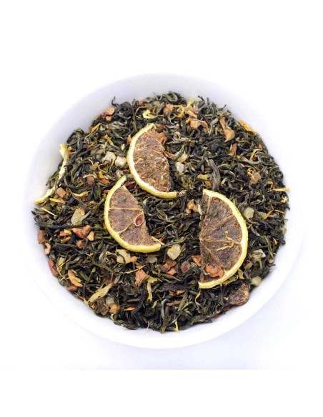 Cuenco Té Blanco Tropical