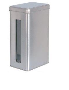 Lata Plata Rectangular con Ventana 500gr 2