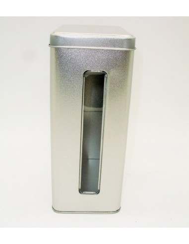 Lata Plata Rectangular con Ventana 500gr