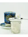Mug Raffaella de porcelana con filtro, 350 ml