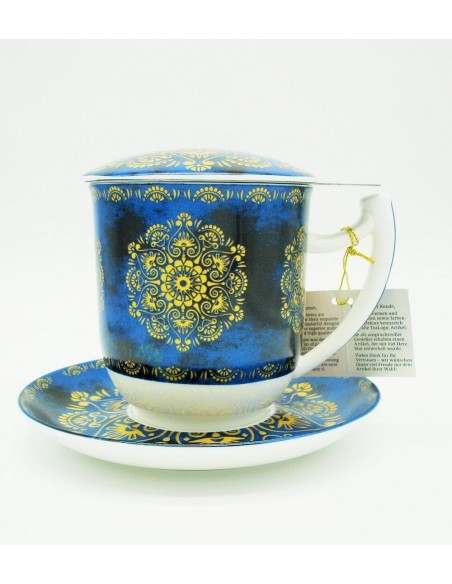 Mug Raffaella de porcelana con filtro, 350 ml.