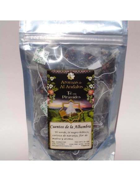 Bolsa de pirámides de Té Cuentos de la Alhambra