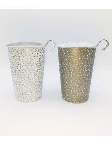 Mug con filtro Piedras Platino, doble pared, 0.35 l.DISPONIBLE SOLO ORO