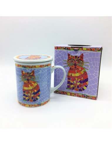 Mug con filtro Gato Mosaico 350 cl. Mug con filtro Gato Mosaico 350 cl.
