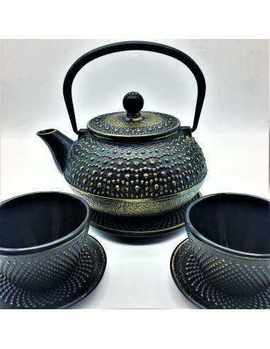 Juego de Té Hierro Fundido Hakone, 0,800 ml (4 Piezas)