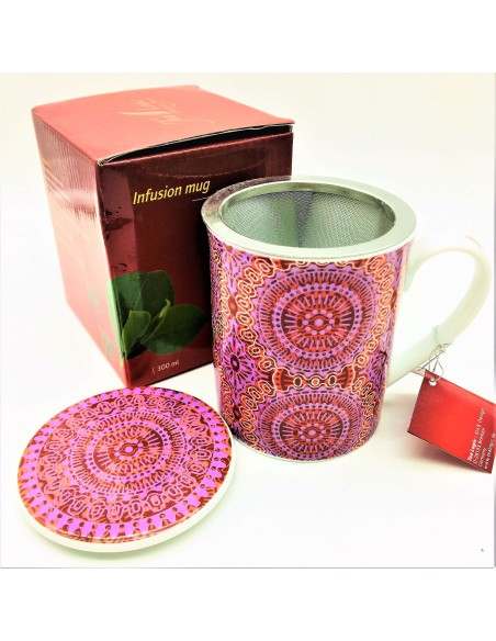 MUG CON FILTRO MANDALA, 0,300 ML