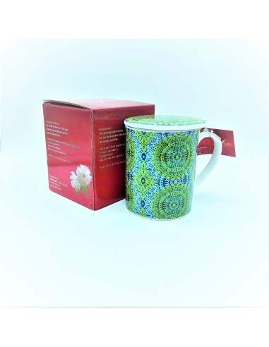 Comprar MUG CON FILTRO MANDALA VERDE, 0,300 L - Granada Tea Company