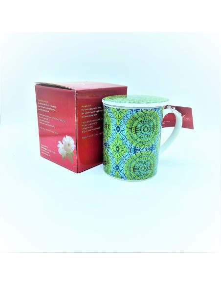 Comprar MUG CON FILTRO MANDALA VERDE, 0,300 L - Granada Tea Company