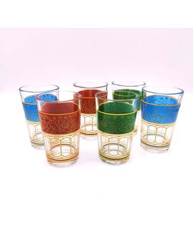 Vaso Marroquí Multicolor 6 ud.