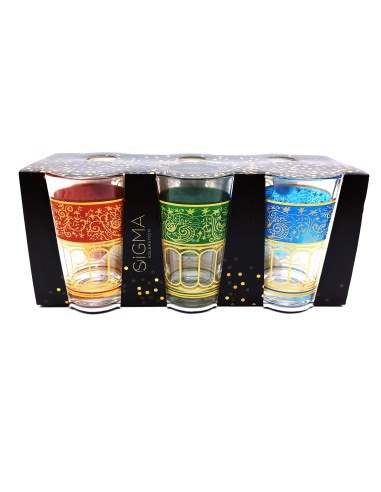 Comprar Vaso Marroquí Multicolor 6 ud. - Granada Tea Company