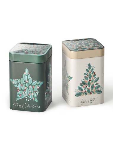 Lata Forest Navidad 100 g. Dos motivos Blanca/Verde
