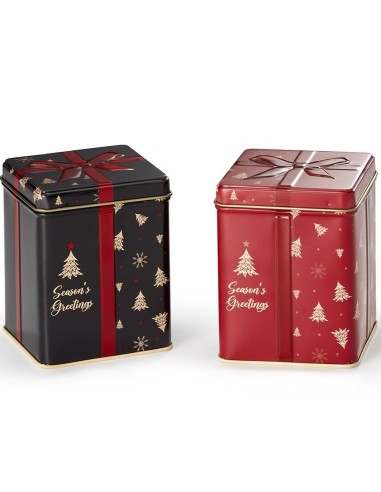 Lata Greetings Navidad 100 g. Dos motivos Rojo/Negro