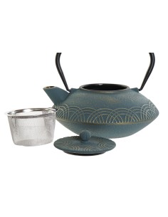 Comprar Tetera Hierro Fundido Olimpia Granate/Turquesa, 850ml - Gra... 2