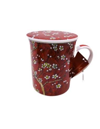Mug con filtro Almendro roja, 0,250 l