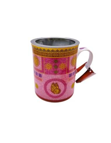 Comprar Mug con filtro mariposa rosa, 0,250 l - Granada Tea Company