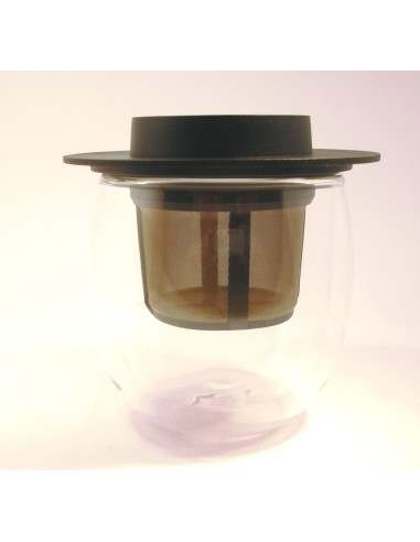 Vaso Cristal doble Capa con Filtro