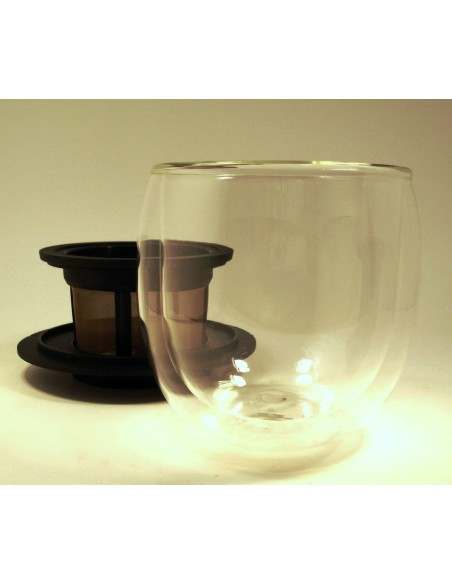Comprar Vaso Cristal doble Capa con Filtro - Granada Tea Company