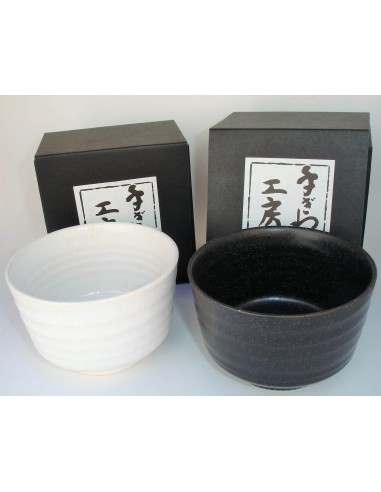 Cuenco para Matcha Blanco o Negro (color aleatorio)